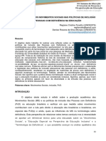 CONTRIBUICOES DOS MOVIMENTOS SOCIAIS NAS POLITICAS DE INCLUSAO DAS PESSOAS COM DEFICIENCIA NA EDUCACAO