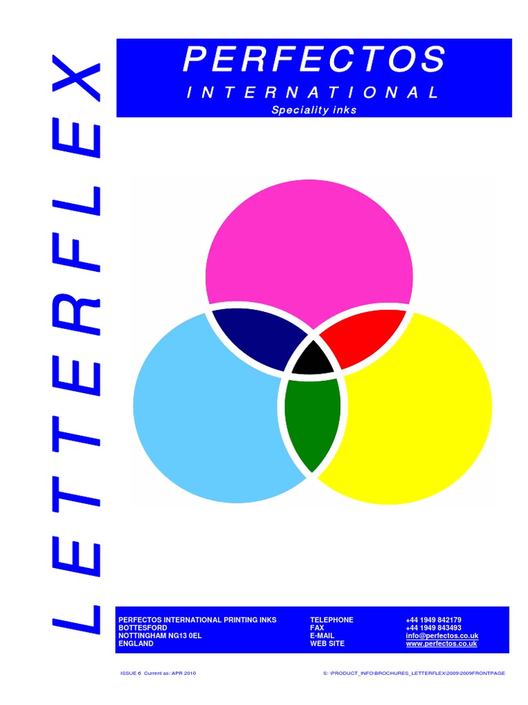 LETTERFLEX PERFECTOS. Speciality Inks | PDF | Ink | Textiles