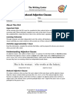 Reduced Adjective Clauses Dla 6-18-18