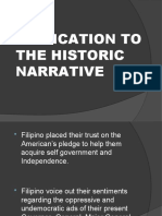 Implication To The Historic Narrative RPH Report