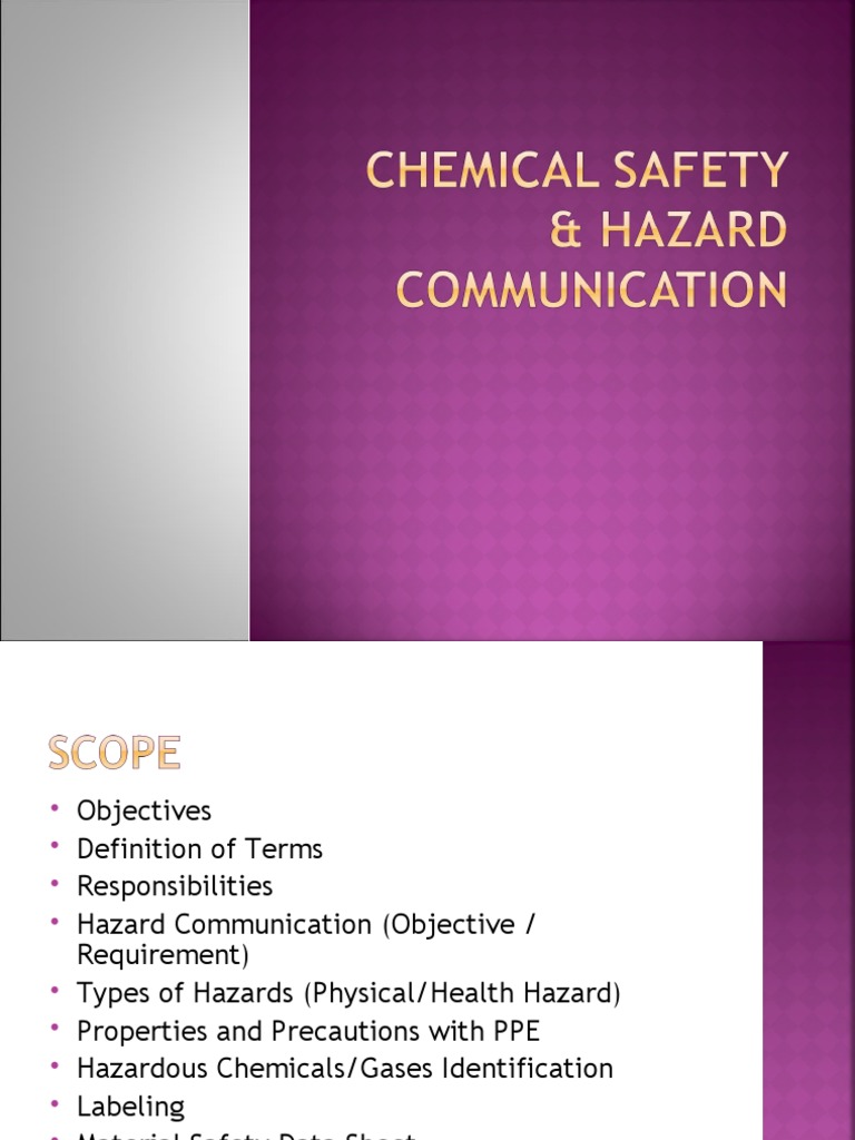 Chemical Safety Hazard Communication Download Free Pdf Solvent