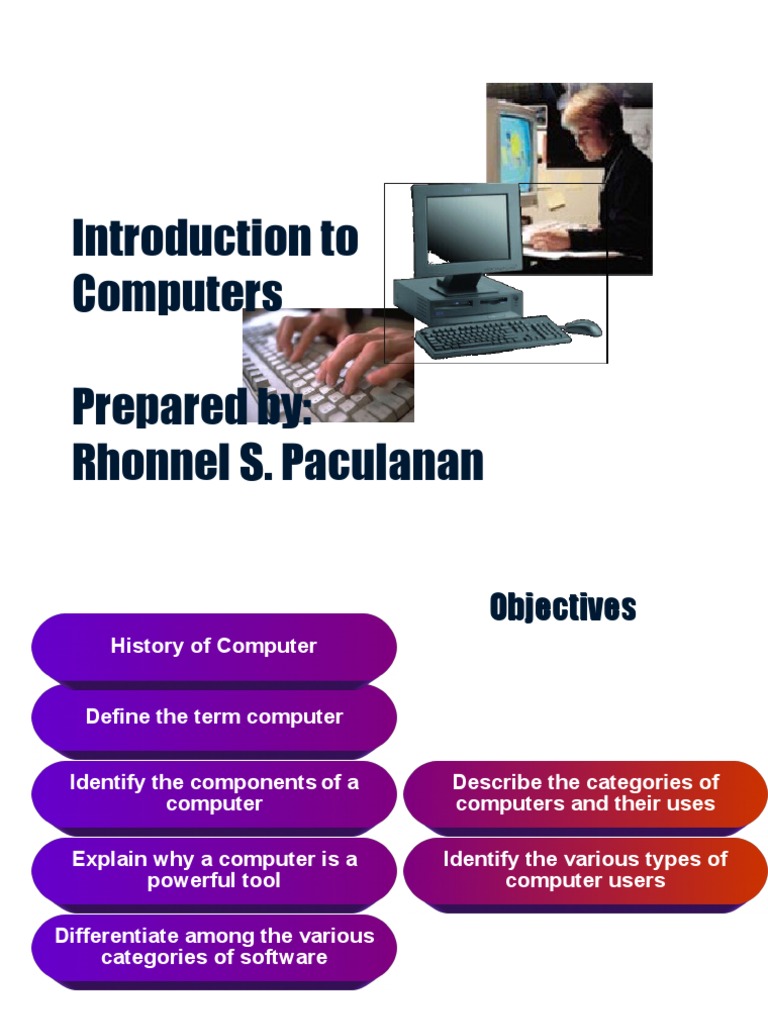 Introduction To Computers Prepared By: Rhonnel S. Paculanan | PDF ...