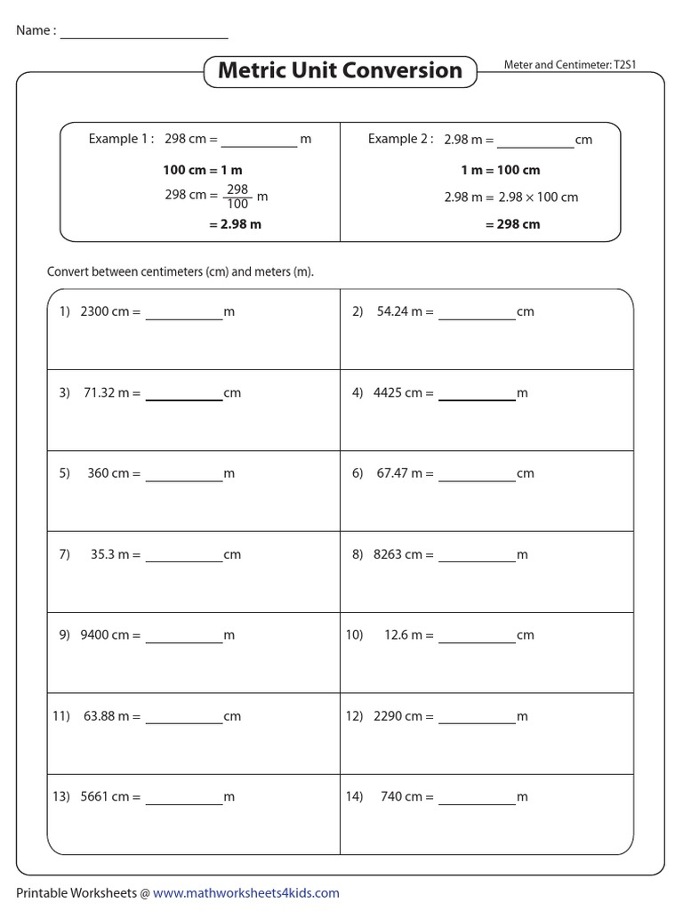 Meter to Centimeter Conversion Guide | PDF | Metre | Rules