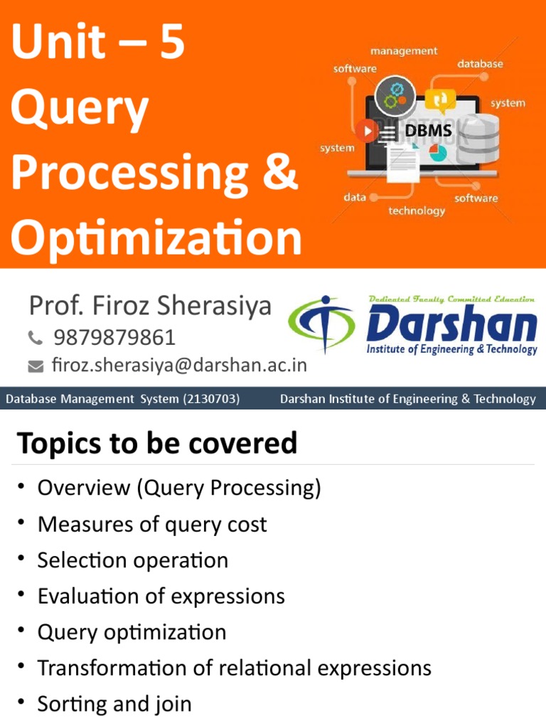 Query Processing & Optimization Overview | PDF | Database Index ...