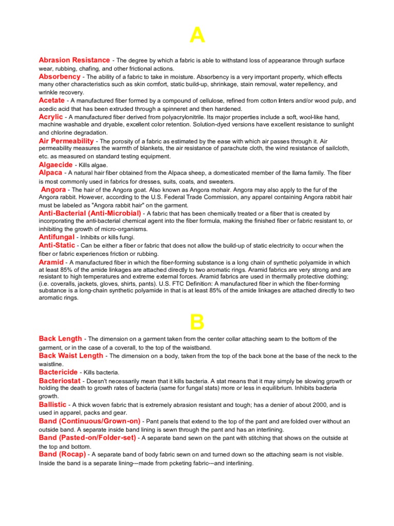 Textile Dictionary Pdf Textiles Knitting