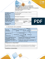 Guía de Actividades y Rúbrica de Evaluación - Paso 4 - Profundizo Saberes Psicológicos en La Web