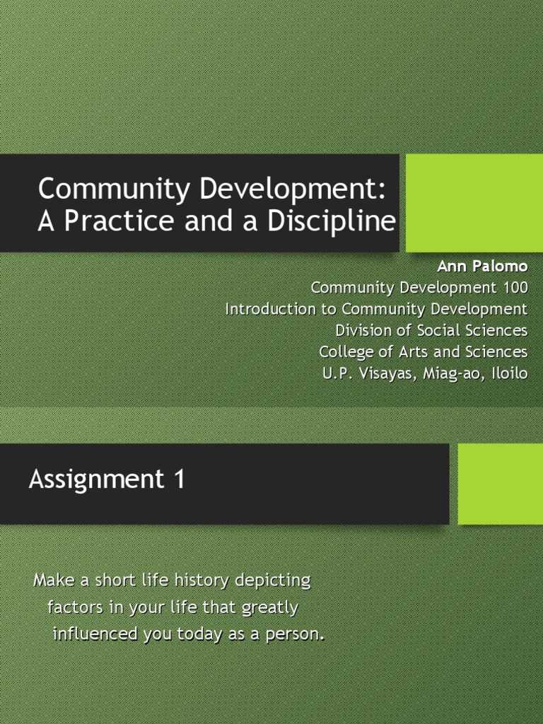 Community Development Goals and Processes | PDF | Community | Community ...