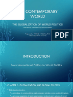 The Contemporary World Globalization of World Politics