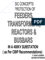 Basic Concepts of Feeders, Transformer, Reactor & Busbars
