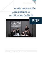 Programa de formación en Gestión de Proyectos CAPM