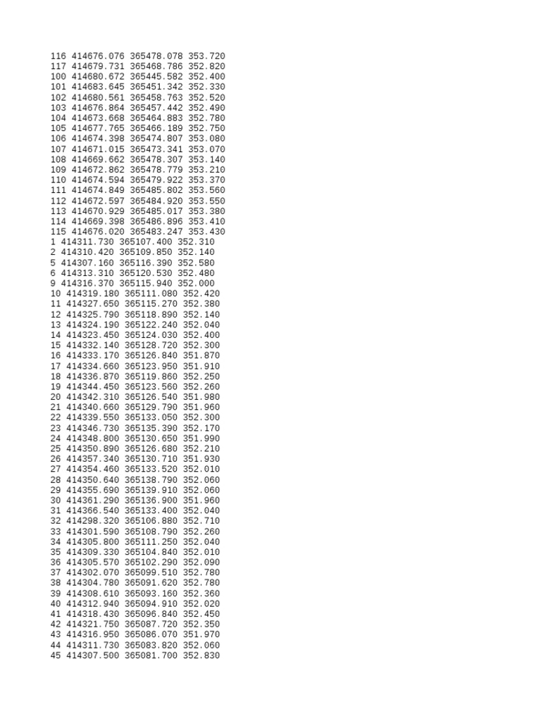 Geographic Coordinate Data Points | PDF