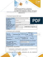 Guía de Actividades y Rúbrica de Evaluación - Tarea 1 - Elementos Históricos y Teóricos de La Psicopatología de La Infancia y de La Adolescencia