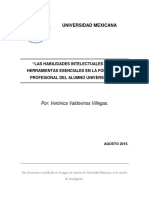 Las Habilidades Intelectuales Como Herramientas Esenciales en La Formacion Profesional Del Alumno Universitario PDF