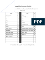 DP - Culinary Skills Checklist