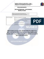 Desenvolvimento de metodologia para dimensionamento de contenções em solo grampeado