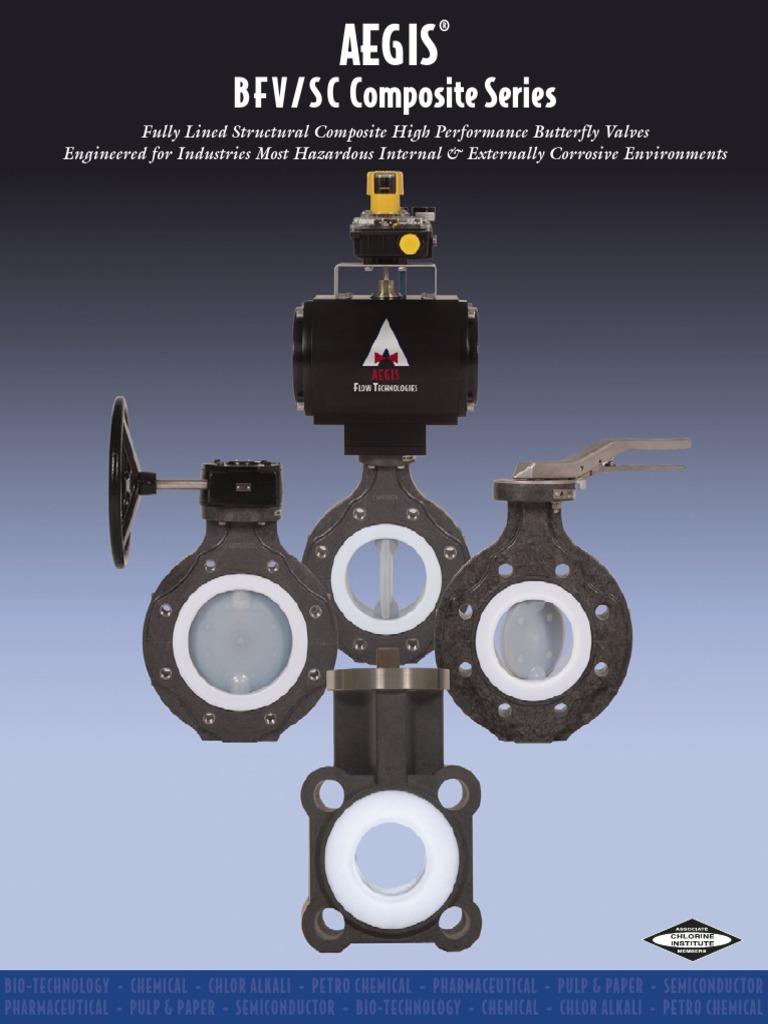 Composited Lined Butterfly Valves (Series BFVSC) | PDF | Valve | Chlorine