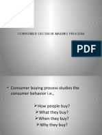 Consumer Decision Making Process