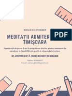 Meditații Admitere Umf Timișoara PDF