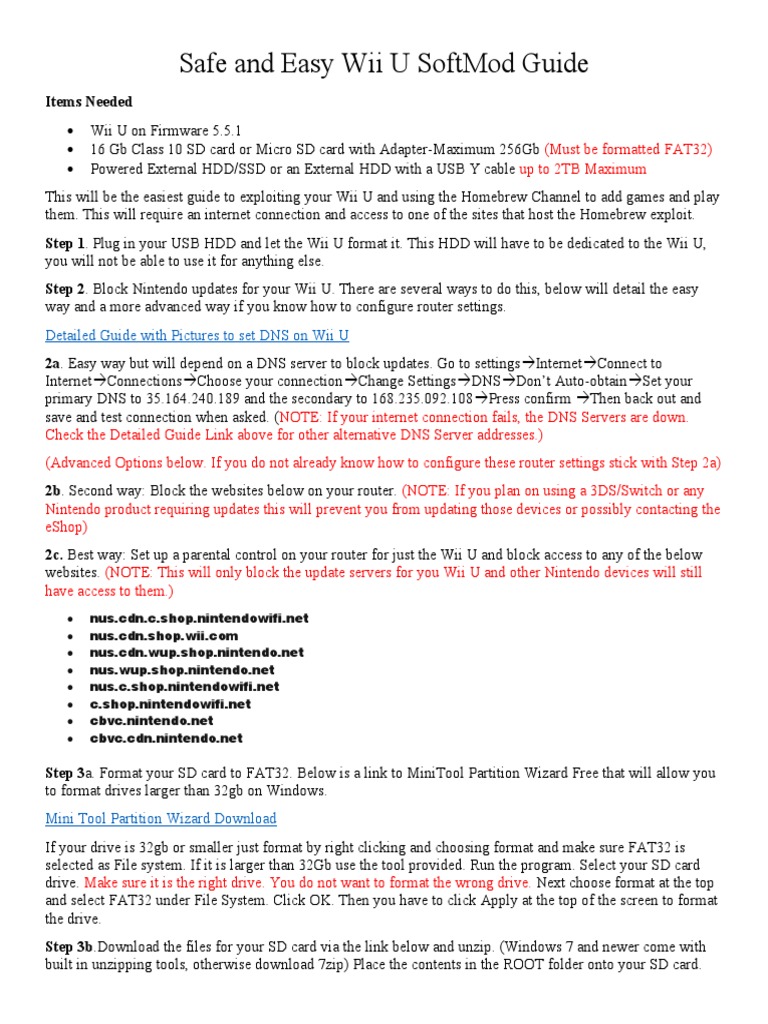 Wii U Mod Guide PDF Wii File System