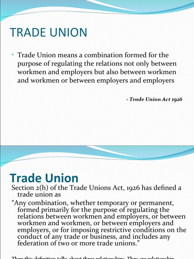 Understanding Trade Unions: Definition & Purpose | PDF | Trade Union ...