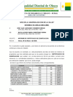 Informe de Certificados de Zonificacion