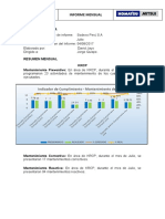 Informe de Indicadores de Gestion Mes de Julio 2017