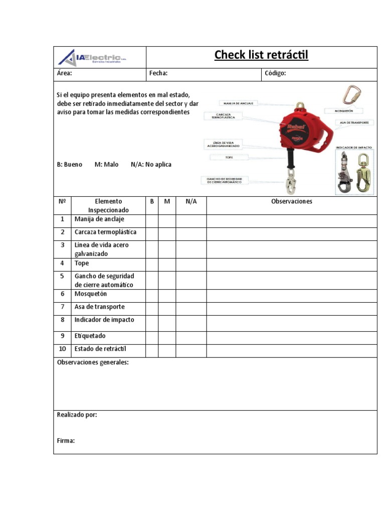 Check List Retractil | PDF