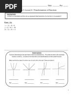 Transformation of Functions