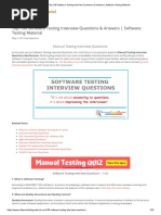 Top 100 Software Testing Interview Questions & Answers - Software Testing Material