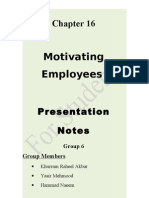 Motivating Employes Class Handout