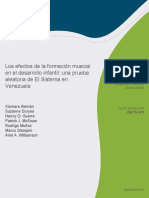 Los Efectos de La Formación Musical en El Desarrollo Infantil Una Prueba Aleatoria de El Sistema en Venezuela PDF