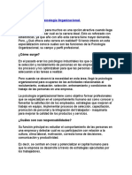 Funciones de La Psicología Organizacional