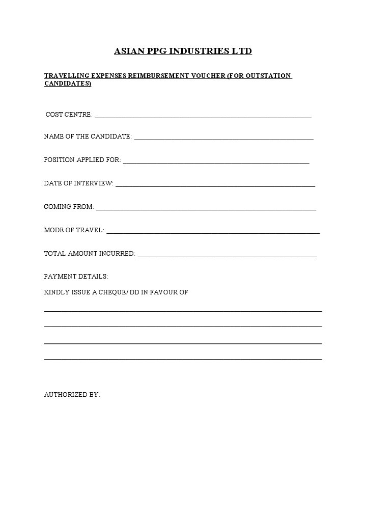 Reimbursement For Travel Exp-PPG | PDF