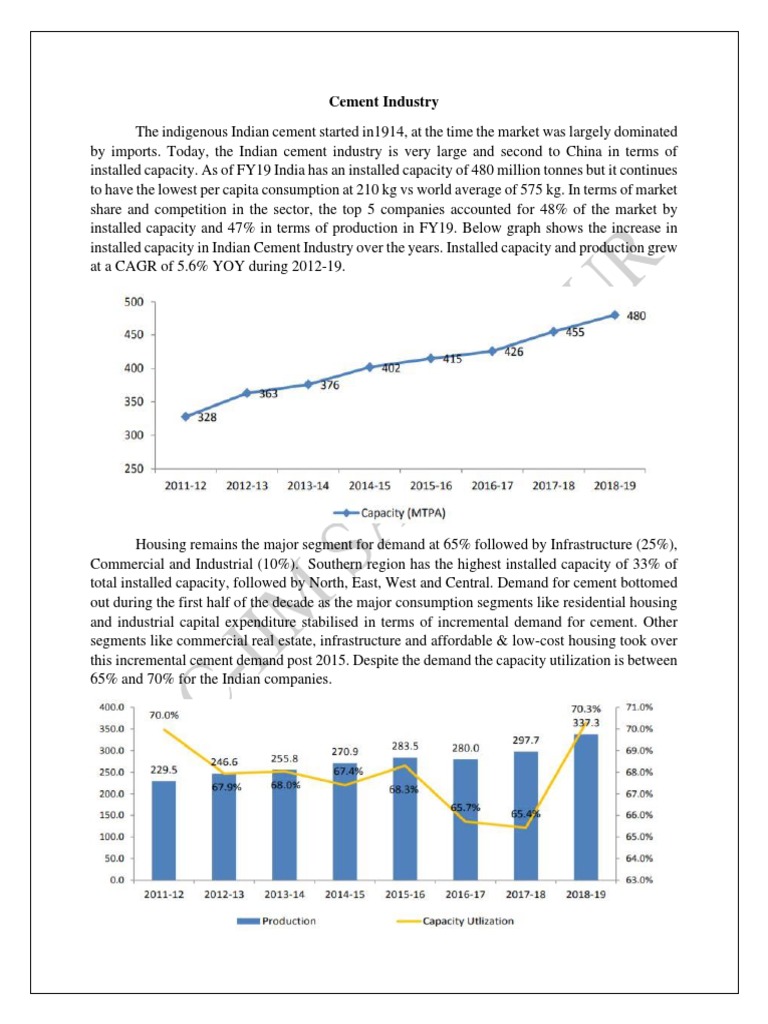 Overview of India's Cement Industry | PDF | Mergers And Acquisitions ...
