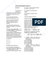 Quiz Estequiometria Grado 11