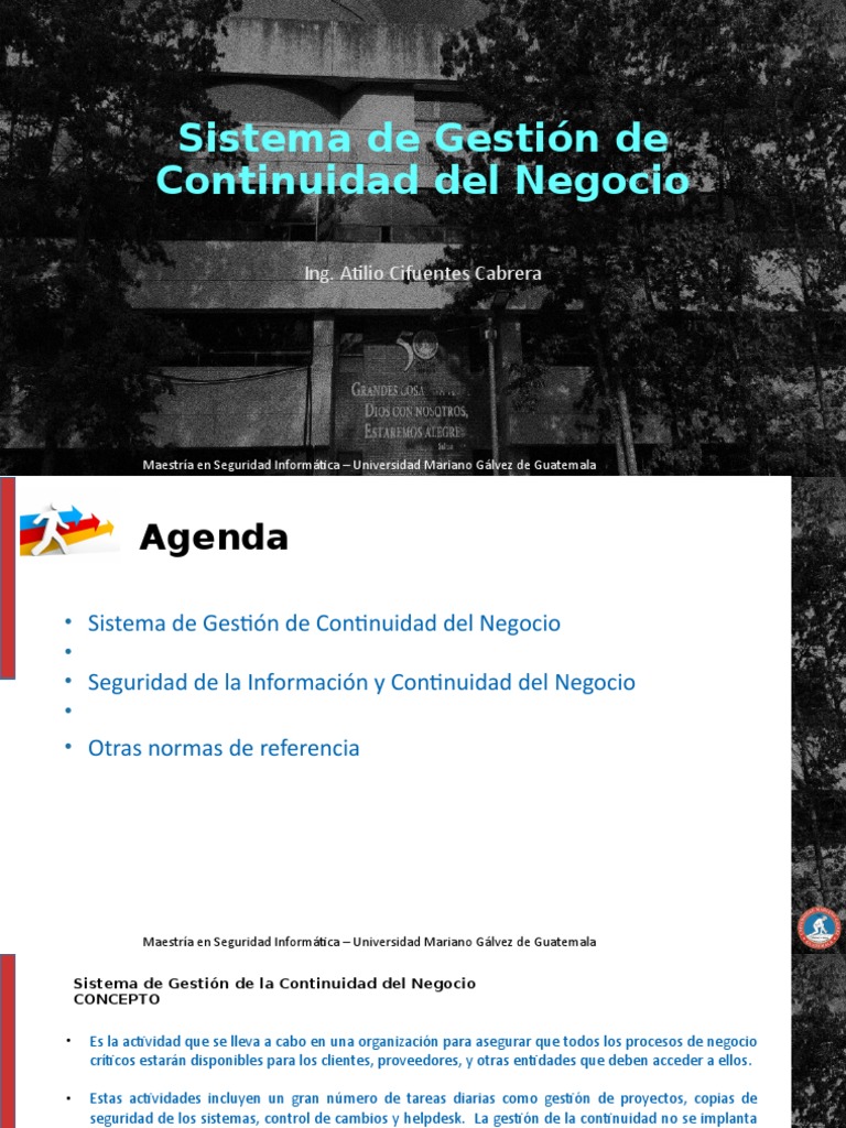Gestión de Continuidad del Negocio en TI | PDF | Gestión de la ...