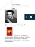 Enlaces para Bajar Todos Los Libros de Roberto Bolano