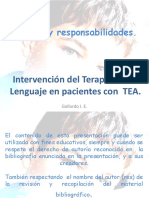Intervención del Terapeuta del Lenguaje en pacientes con TEA-3