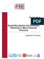 Social Boundaries and Economic Dilemmas in Micro-Financial Practices