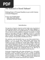 The Rational or Moral Tulisan? Making Sense of Peasant Banditry in pre-20th Century Colonial Philippines