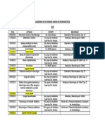 Calendario de Actividades Unidad de Neuroanestesia