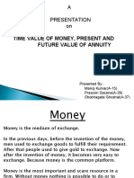 A Presentation On: Time Value of Money, Present and Future Value of Annuity