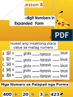 Lesson 8 Writing 3 Digit Nmbers