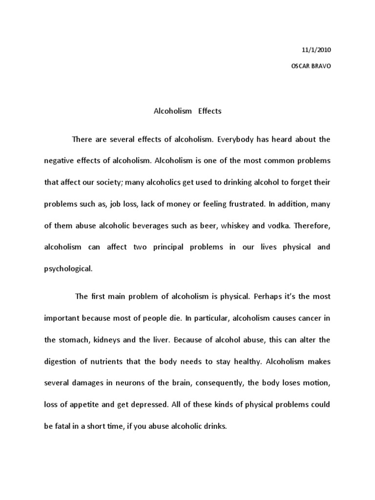 Effects of Alcoholism on Health | PDF | Wellness | Lifestyle
