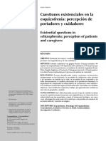 (2011) Cuestiones Existenciales en La Esquizofrenia Percepción de Portadores y Cuidadores PDF