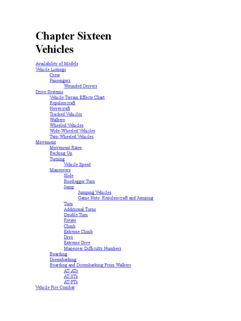Section 2.6 Chapter Sixteen Vehicles - Advanced Game | PDF | Flight ...