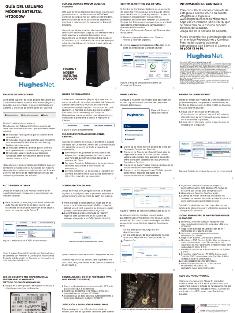 Guia de Usuario Modem Satelital HT2000W PDF | PDF | Contraseña | Wifi