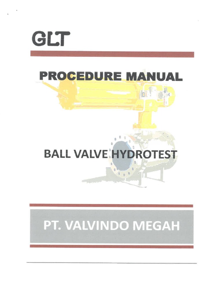 SOP Hydrotest Ball Valve PDF