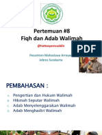 08 - Fiqh Dan Adab Walimah