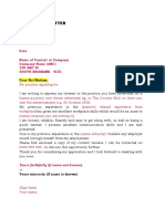 APPLICATION LETTER and CURRICULUM VITAE